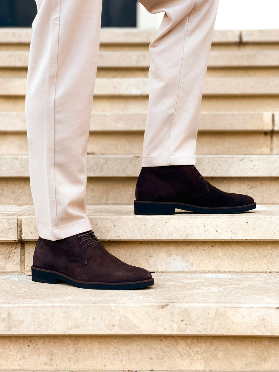 Herrenschuh Chukka - Rauleder Braun