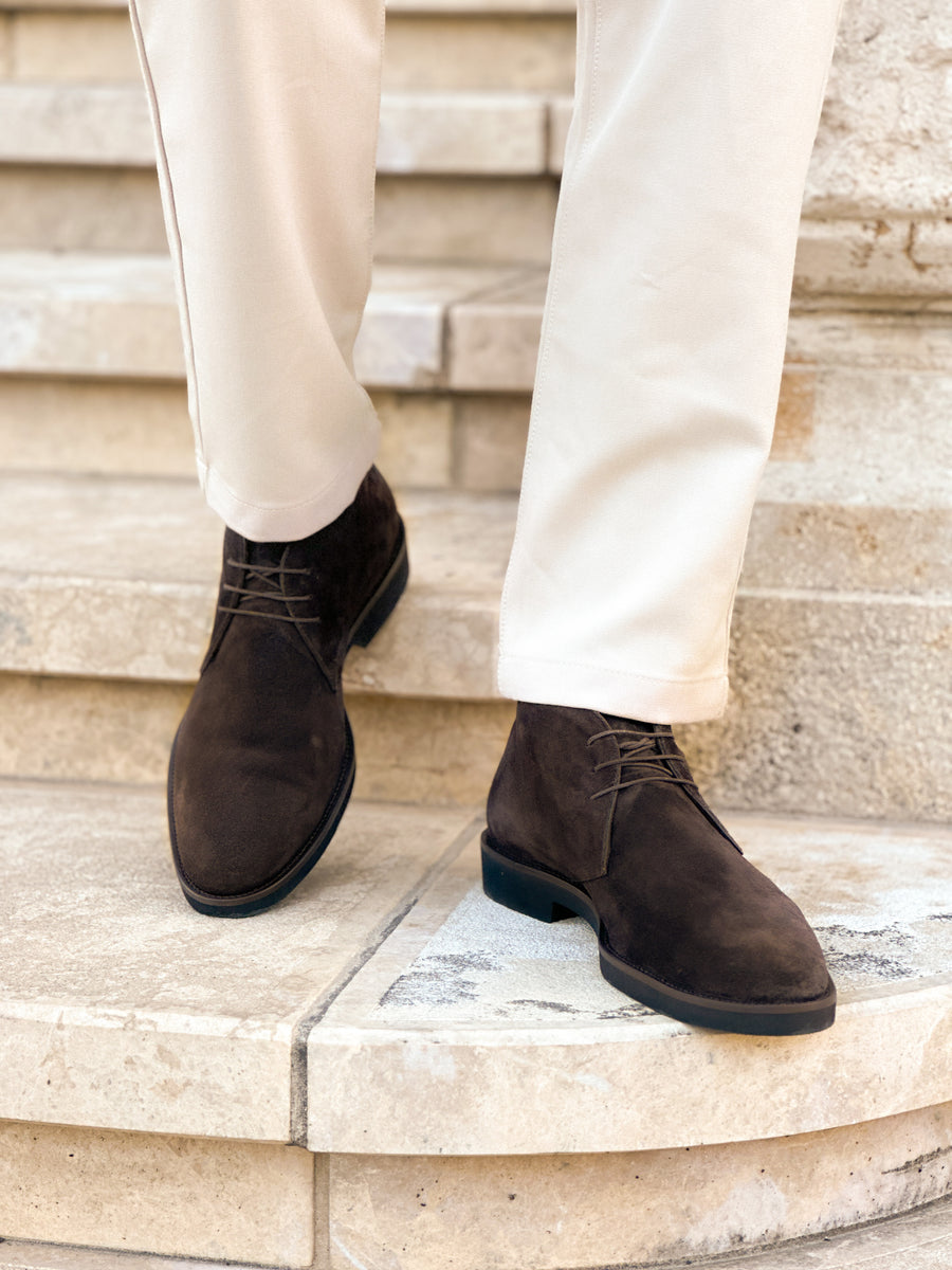 Herrenschuh Chukka - Rauleder Braun