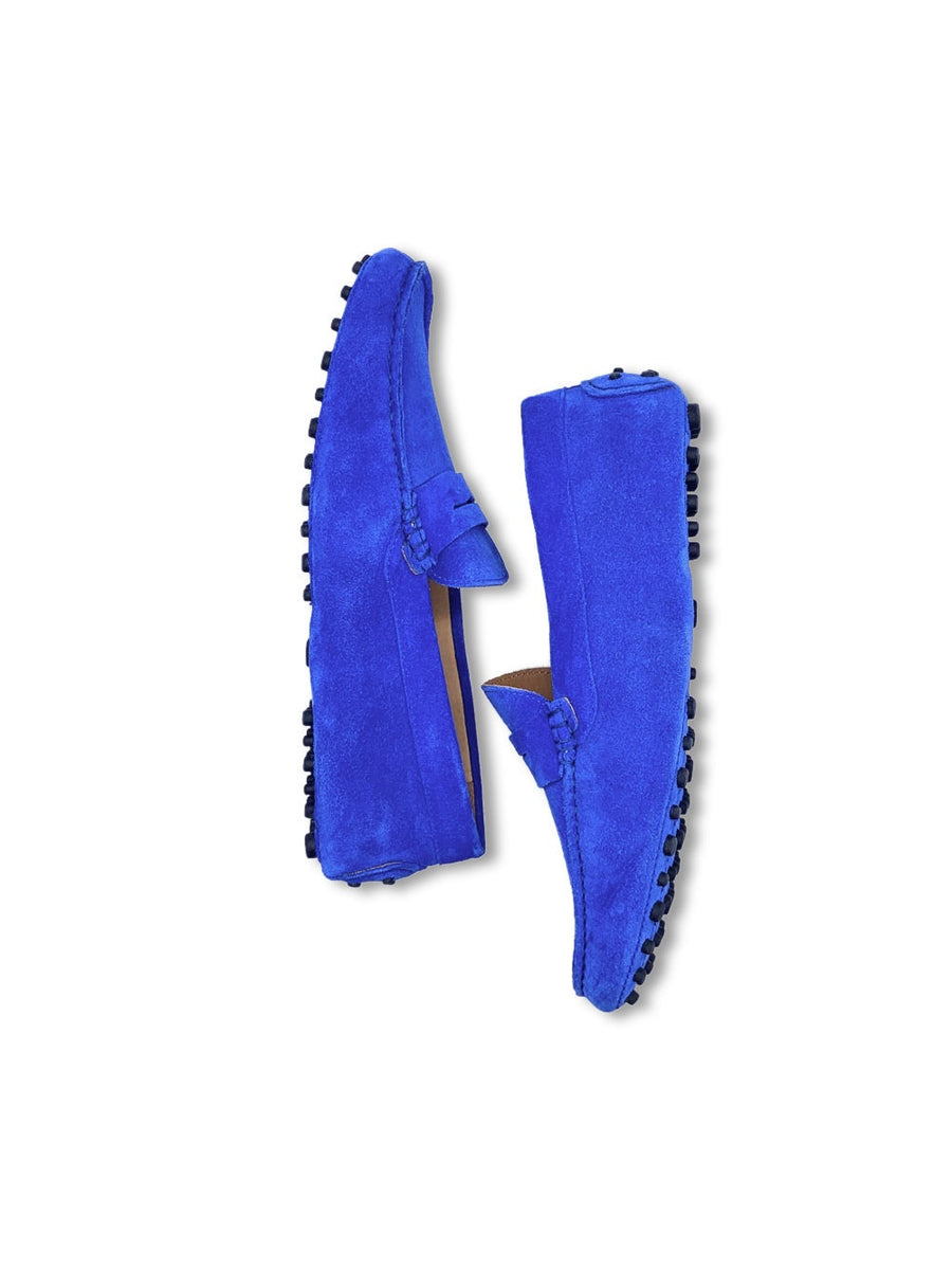 Herrenschuh Bologna - Rauleder Royalblau