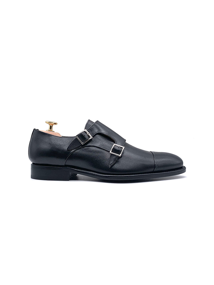 Herrenschuh Double Monk Goodyear Welted - Kalbsleder Schwarz ( Limited Edition )