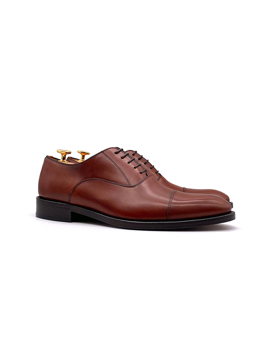 Herrenschuh Oxford - Kalbsleder Cognac