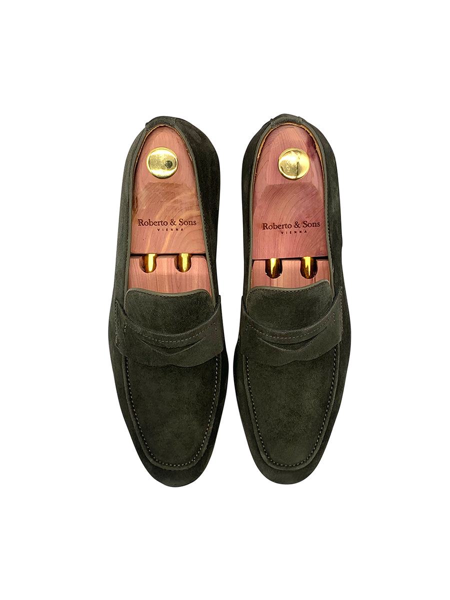 Herrenschuh Calabria- Rauleder Olivegrün