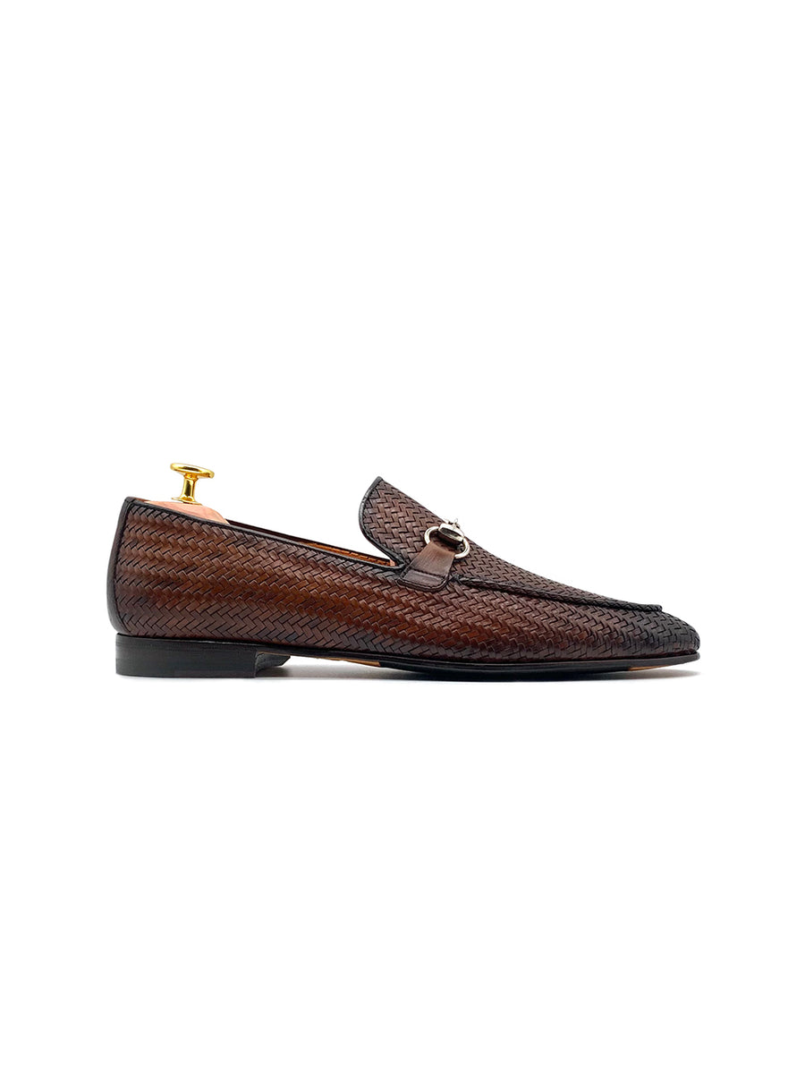 Herrenschuh Calabria Buckle - Geflochten Kalbsleder Braun
