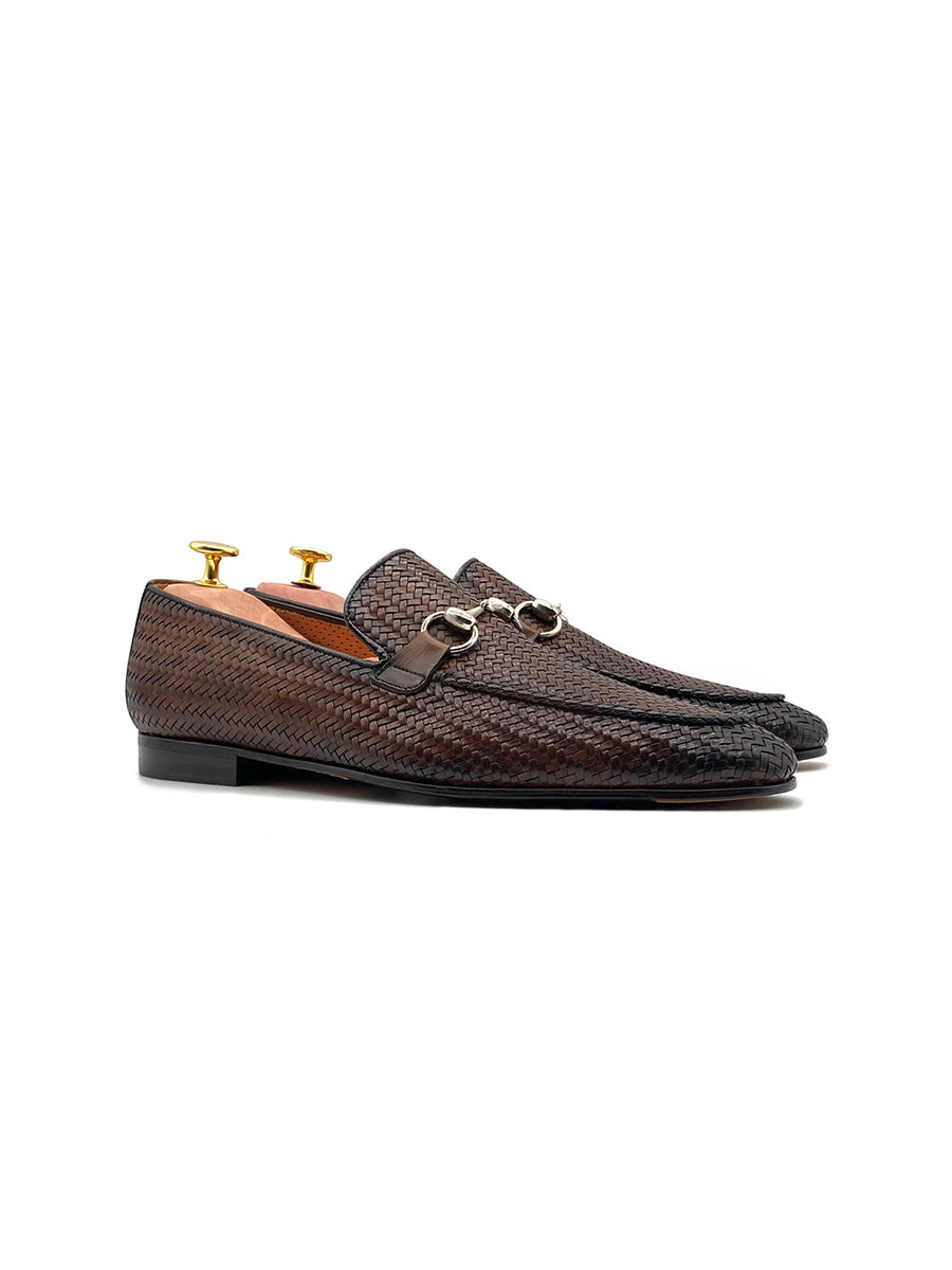 Herrenschuh Calabria Buckle - Geflochten Kalbsleder Braun
