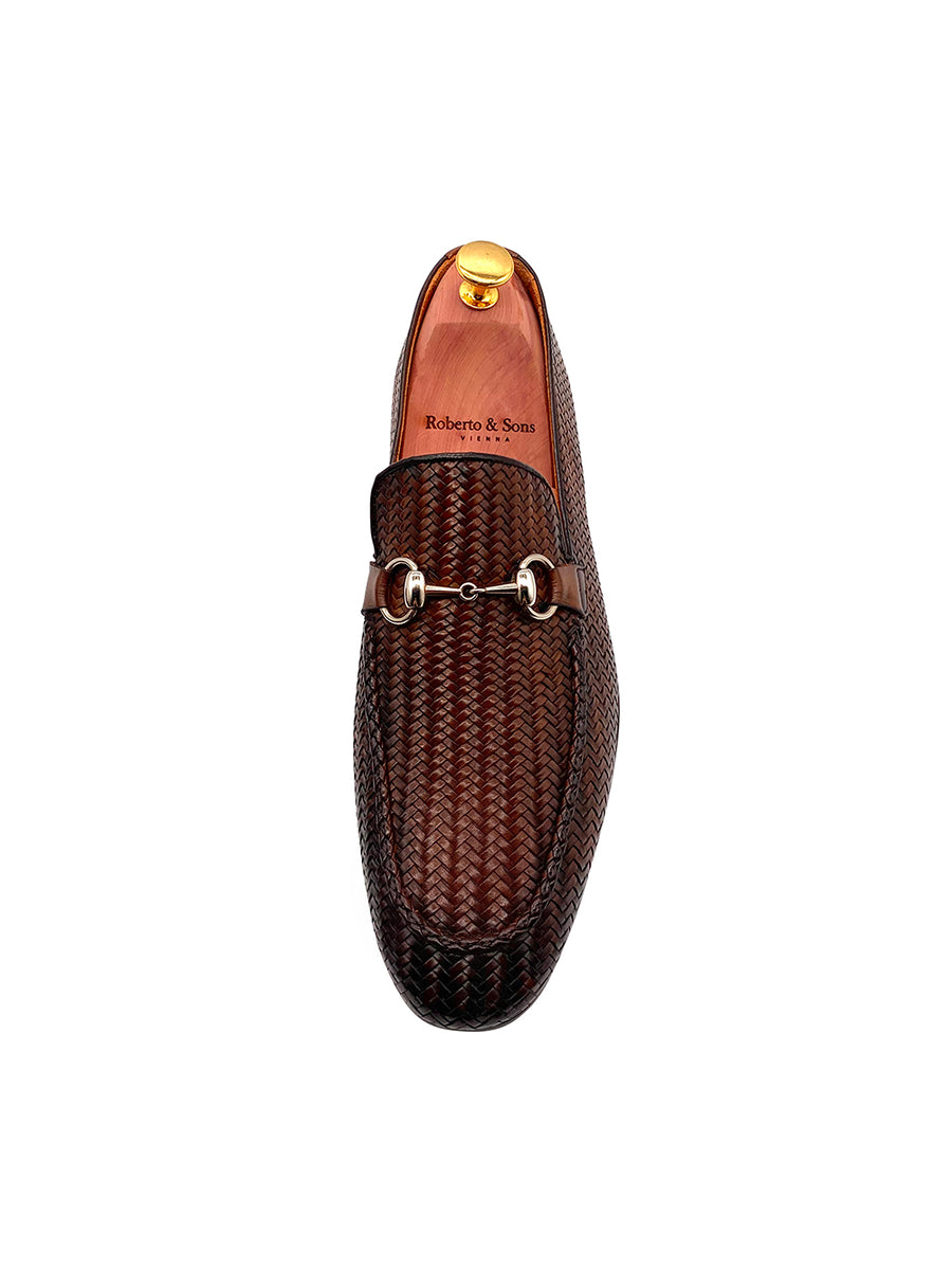 Herrenschuh Calabria Buckle - Geflochten Kalbsleder Braun