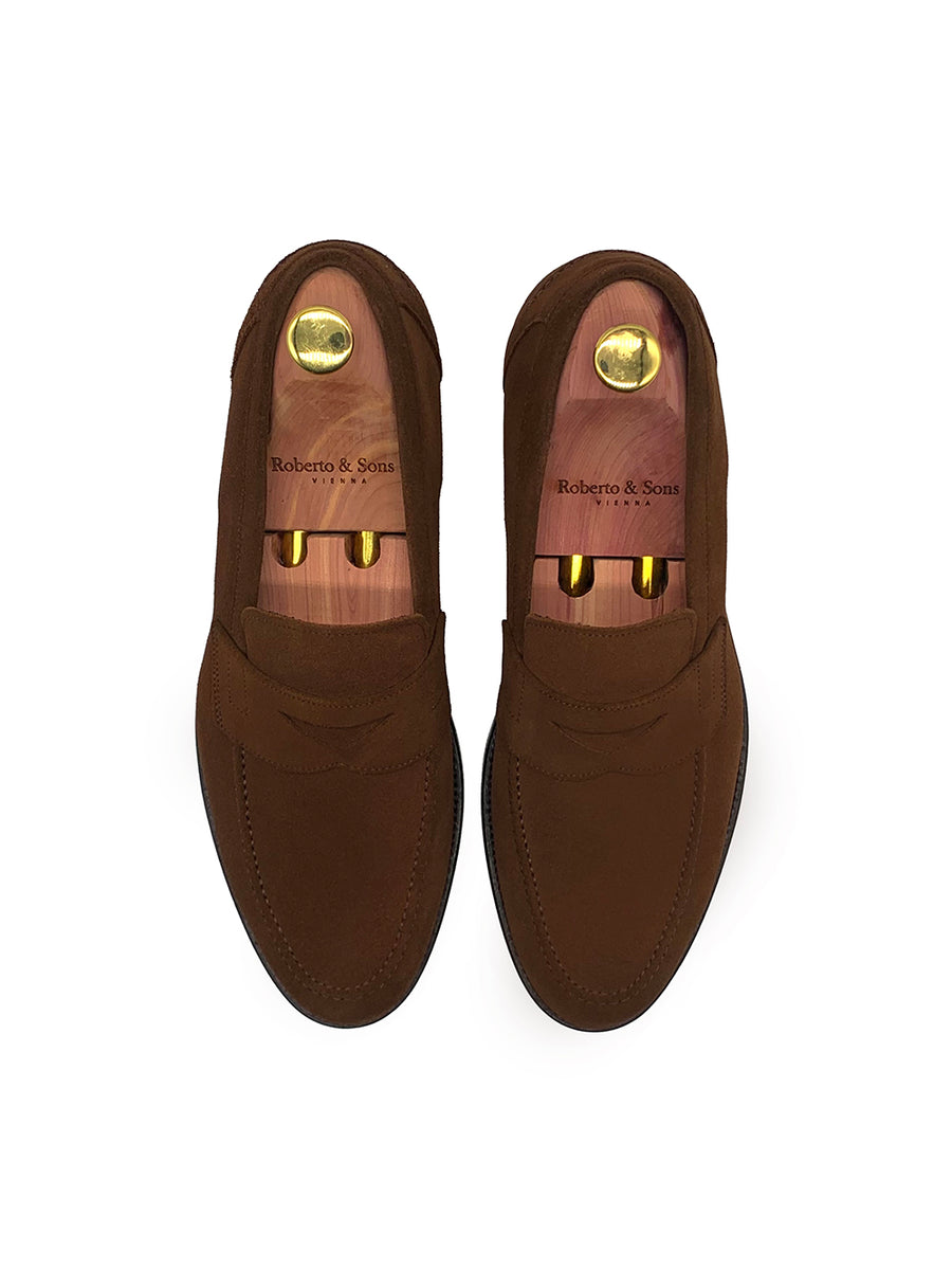 Herrenschuh Palermo - Rauleder Cognac