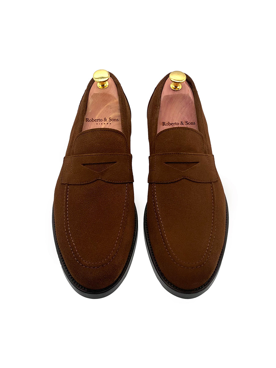 Herrenschuh Palermo - Rauleder Cognac