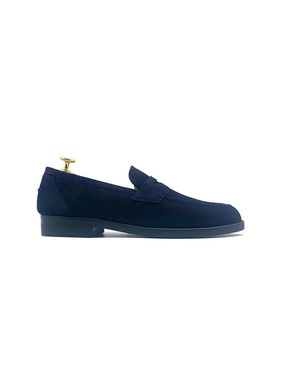 Herrenschuh Palermo - Rauleder Blau