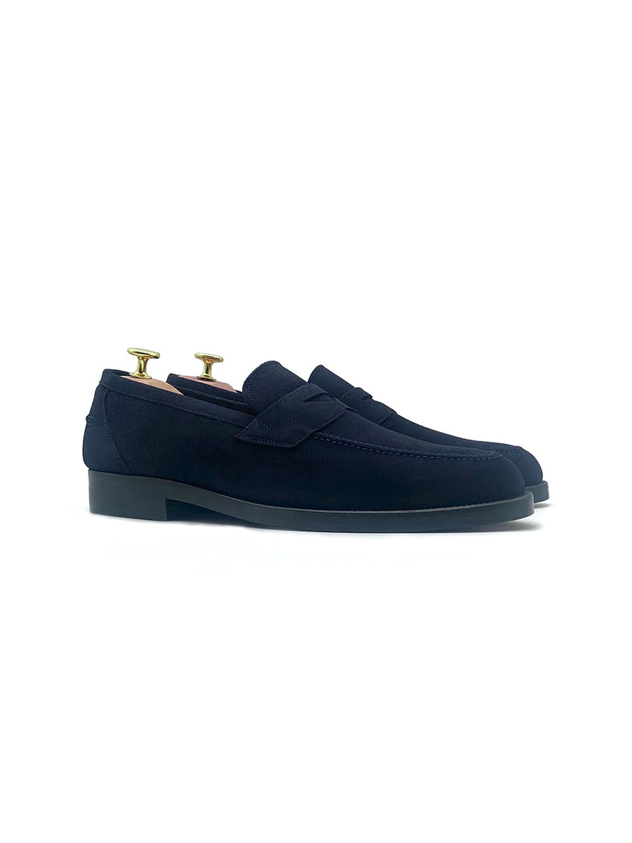 Herrenschuh Palermo - Rauleder Blau
