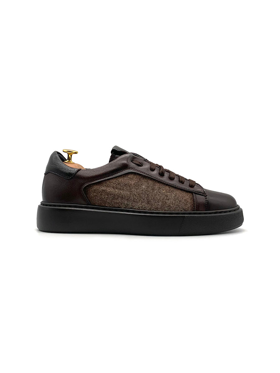Herrenschuh Madrid - Kalbsleder Braun ( Lammfell Edition )