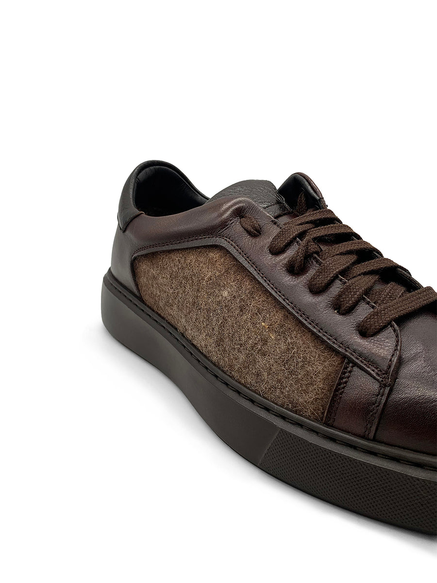 Herrenschuh Madrid - Kalbsleder Braun ( Lammfell Edition )