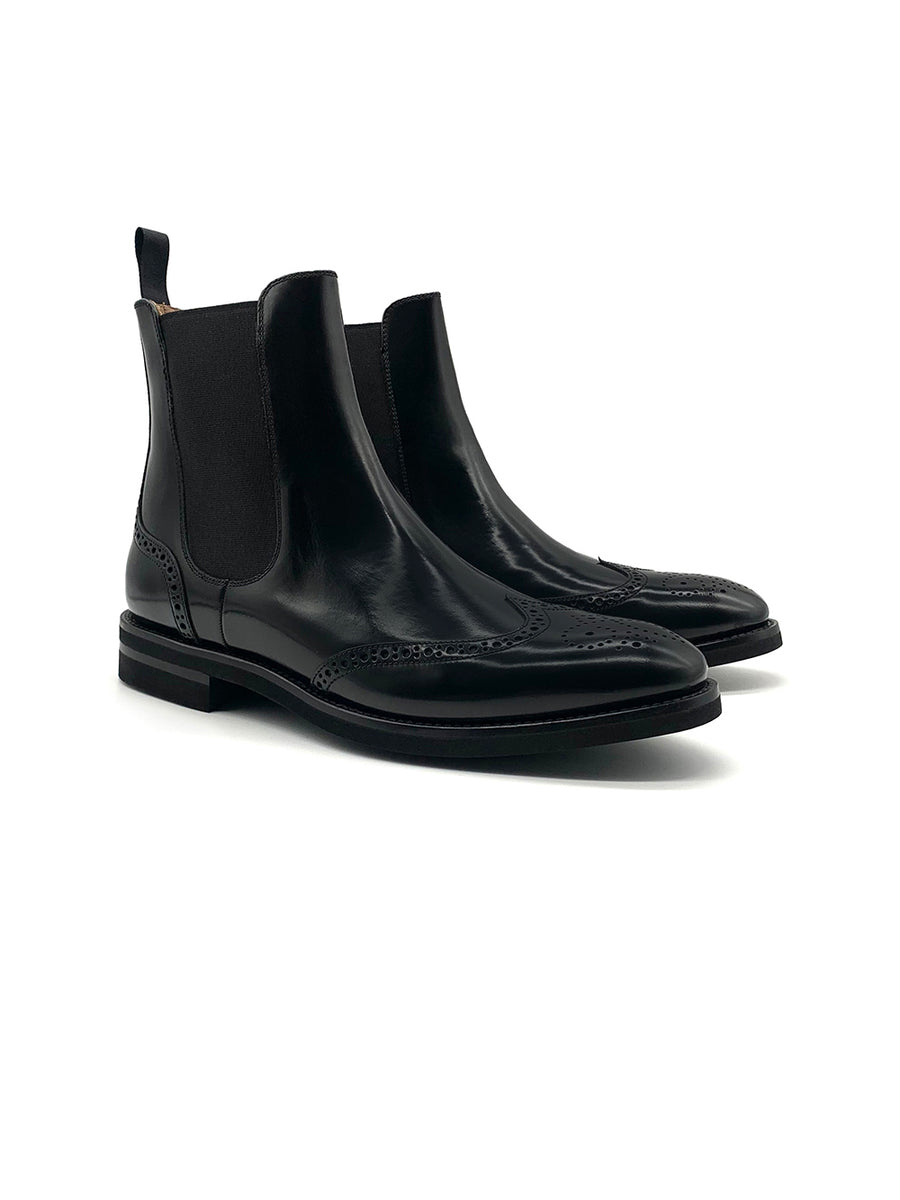 Herrenschuh Malaga Budapester - Kalbsleder Schwarz ( Premium Extra Light )