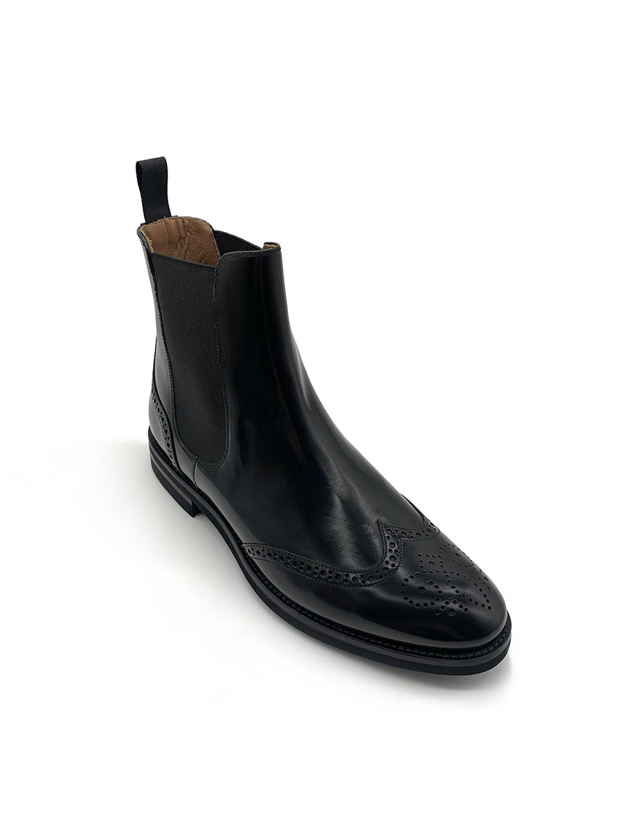 Herrenschuh Malaga Budapester - Kalbsleder Schwarz ( Premium Extra Light )
