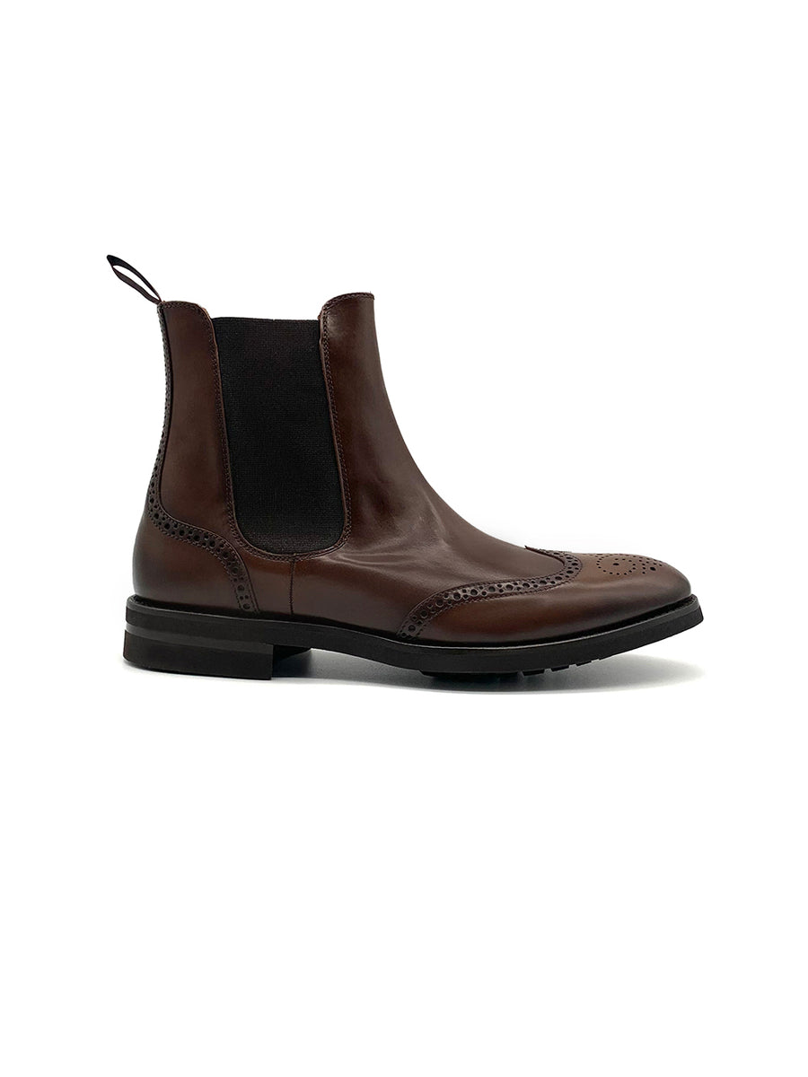 Herrenschuh Malaga Budapester - Kalbsleder Dunkelbraun ( Premium Extra Light )