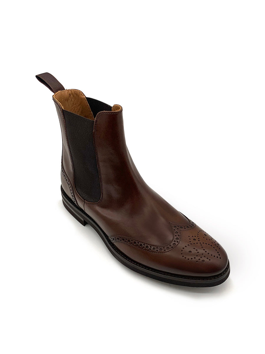 Herrenschuh Malaga Budapester - Kalbsleder Dunkelbraun ( Premium Extra Light )