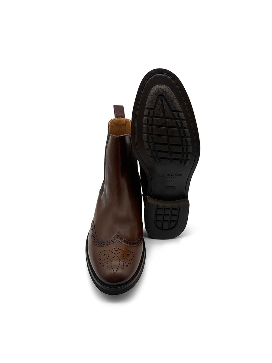 Herrenschuh Malaga Budapester - Kalbsleder Dunkelbraun ( Premium Extra Light )