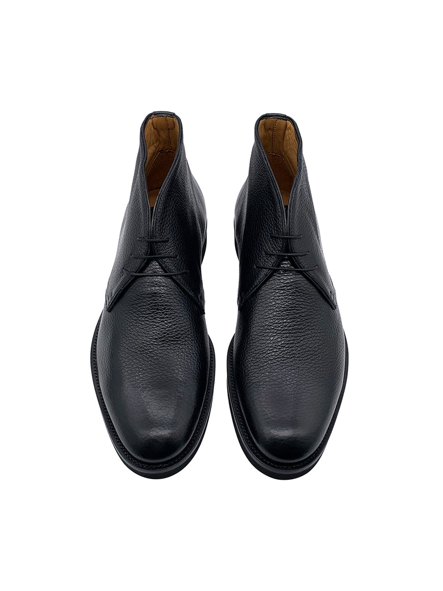 Herrenschuh Chukka - Hirschleder Schwarz