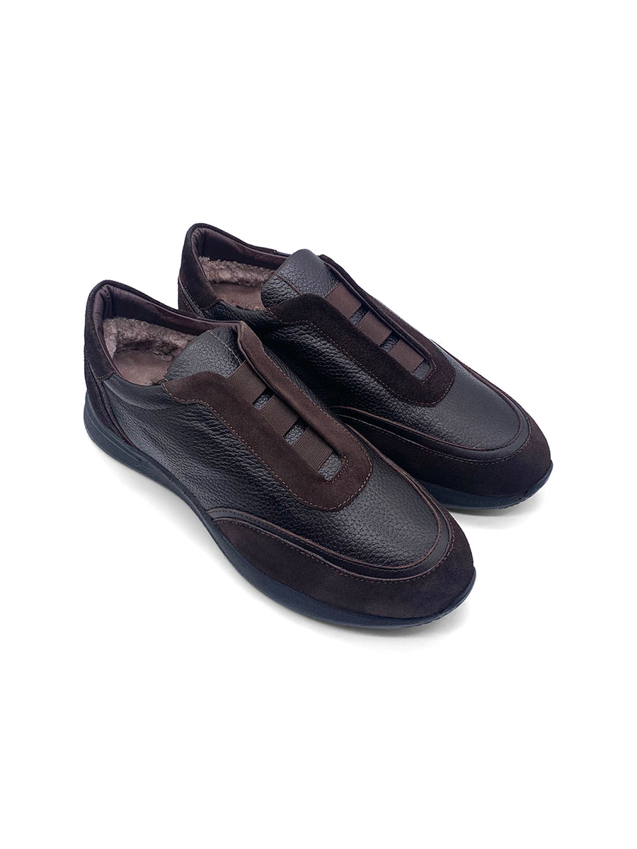 Herrenschuh Teramo - Kalbsleder Braun ( Lammfell Edition )