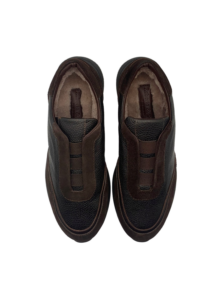 Herrenschuh Teramo - Kalbsleder Braun ( Lammfell Edition )