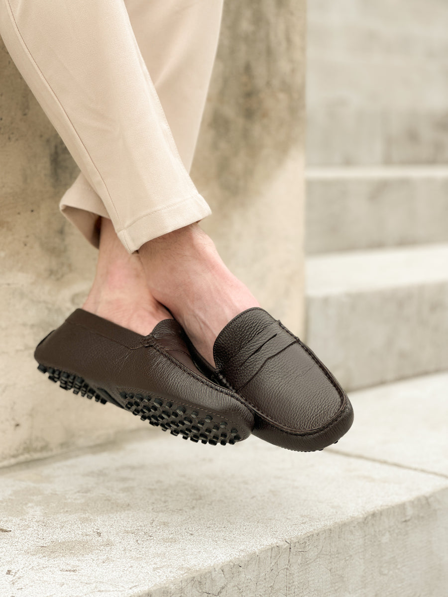 Herrenschuh Bologna - Hirschleder Dunkelbraun
