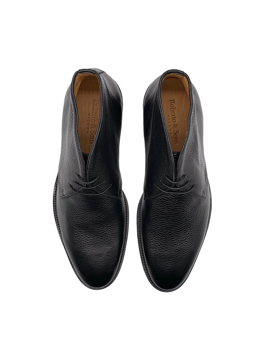 Herrenschuh Chukka - Hirschleder Schwarz
