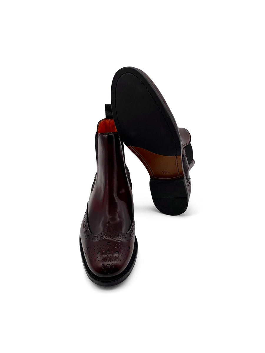 Damenschuh Cremona Budapest - Brushleder Bordo